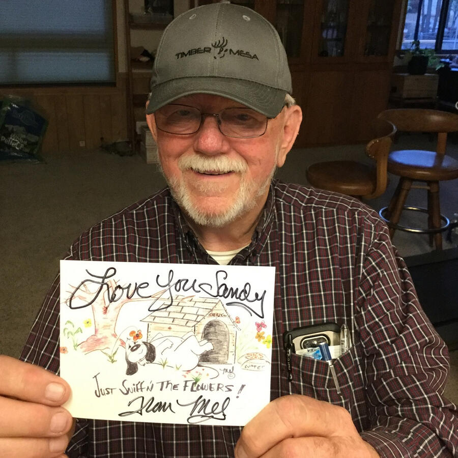 Mel always showing his love for his wife.